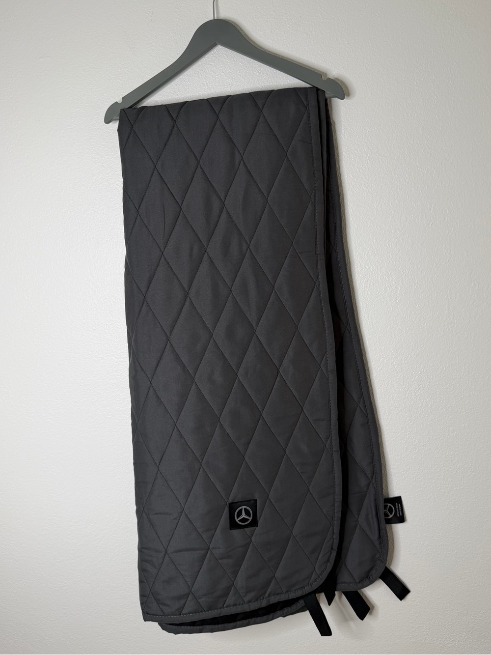 Mercedes Benz Gray and Black Quilted Blanket / Seat cover - NWOT
